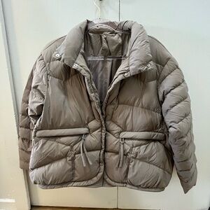 Women's Taupe Puffer Jacket